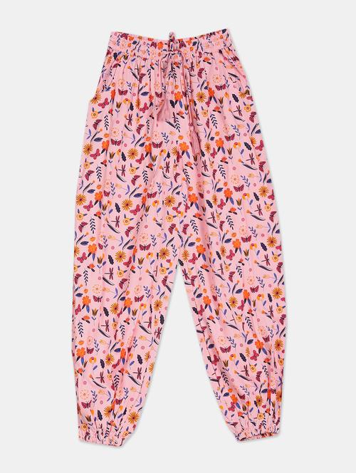 pink printed casual trouser - 17951327 - Standard Image - 1
