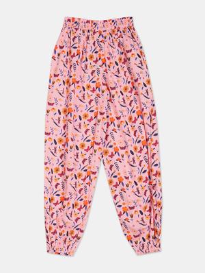 pink printed casual trouser - 17951327 - Standard Image - 2