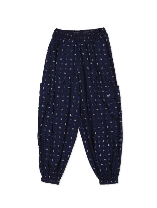 blue printed casual trouser - 17951384 - Standard Image - 1