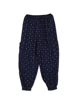 blue printed casual trouser - 17951384 - Standard Image - 2