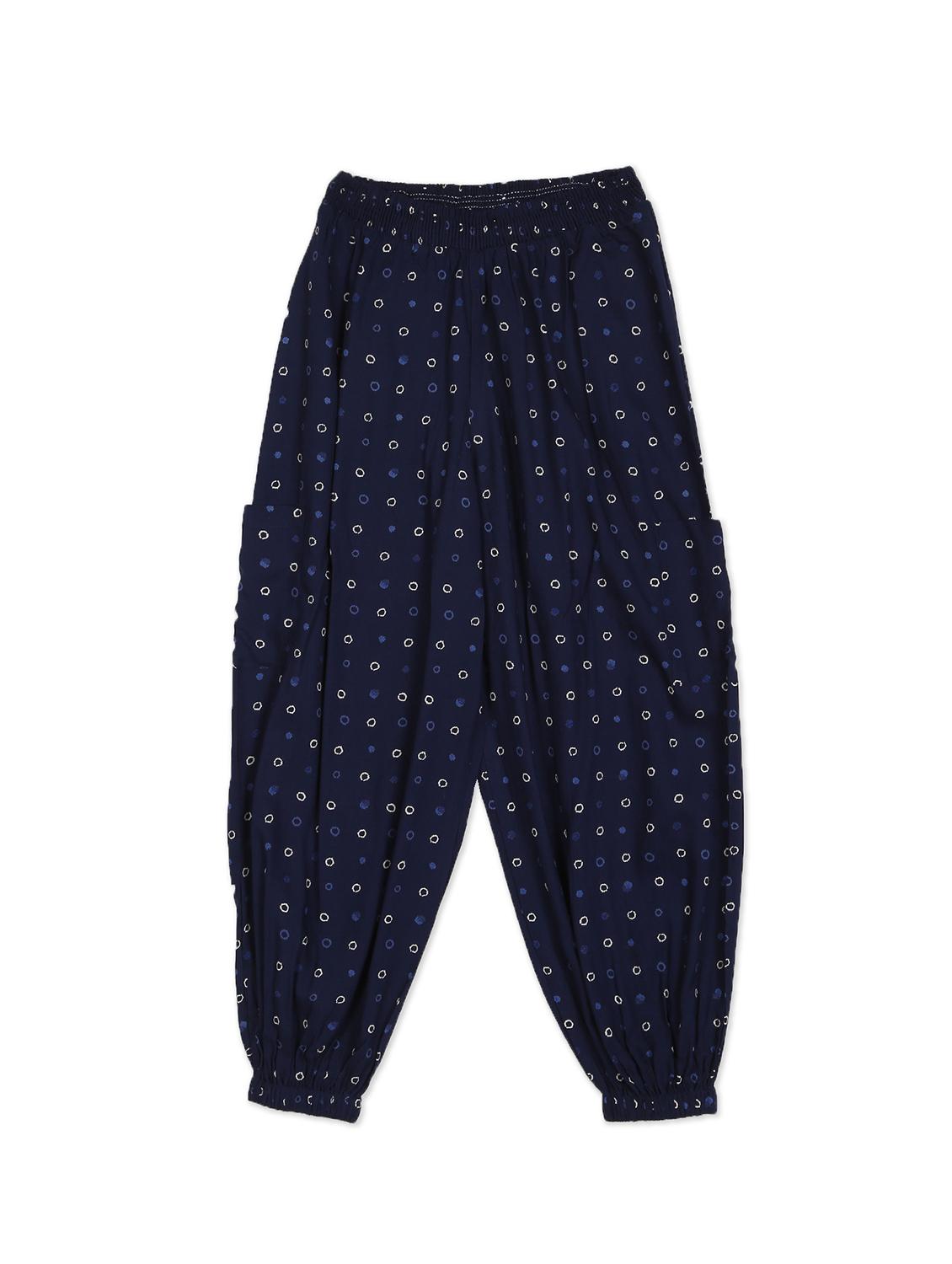 blue printed casual trouser - 17951384 - Zoom Image - 1