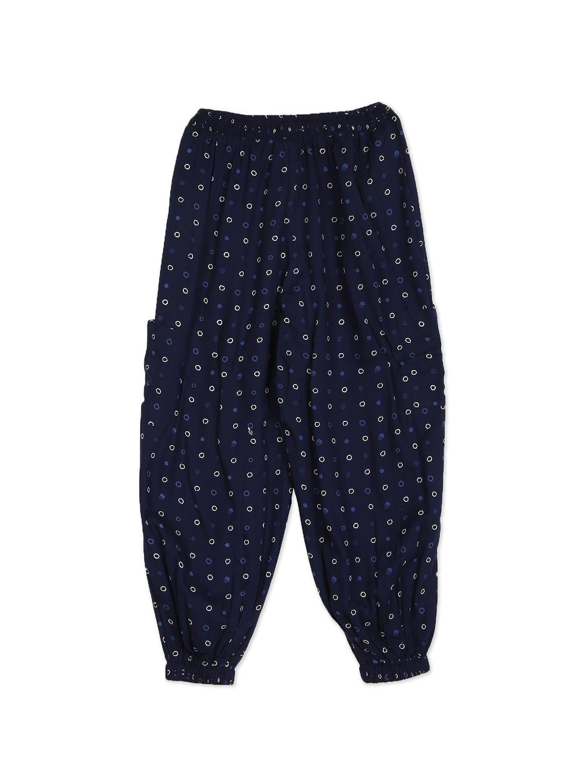 blue printed casual trouser - 17951384 - Zoom Image - 2