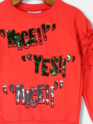 red sequined sweatshirt - 17951445 - Standard Image - 3