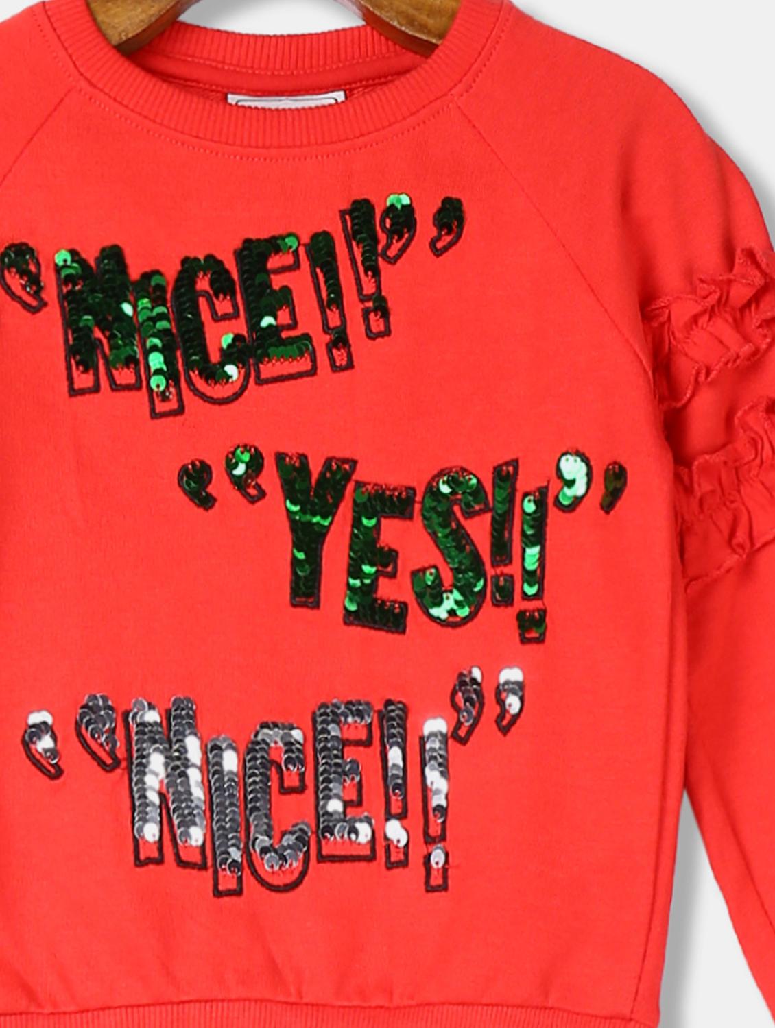 red sequined sweatshirt - 17951445 - Zoom Image - 3