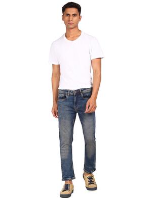blue heavy washed denim jeans - 17951636 - Standard Image - 4