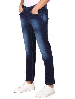 blue heavy washed denim jeans - 17951637 - Standard Image - 2