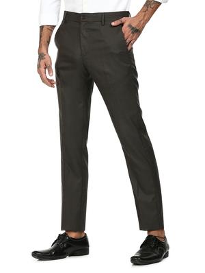 grey checkered flat front formal trouser - 17951817 - Standard Image - 2