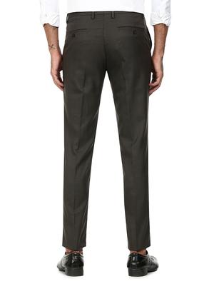 grey checkered flat front formal trouser - 17951817 - Standard Image - 3