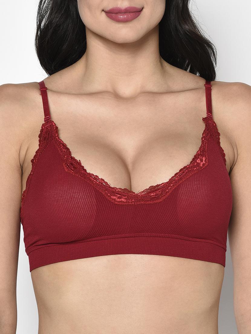 red solid bras and panty set - 17952147 - Zoom Image - 5