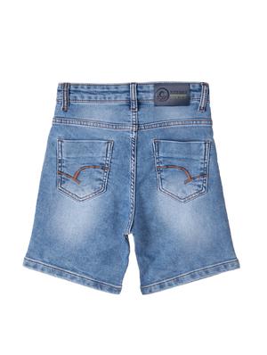blue solid denim shorts - 17952471 - Standard Image - 2