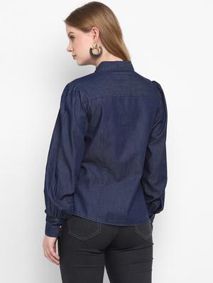 long sleeved denim shirt - 17954725 - Standard Image - 3