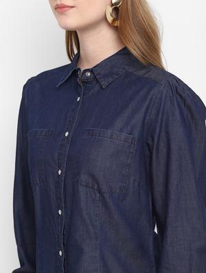 long sleeved denim shirt - 17954725 - Standard Image - 5