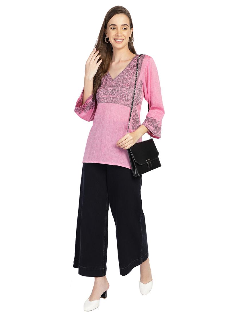 self design straight kurti - 17955616 - Zoom Image - 4