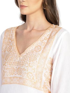 self design straight kurti - 17955617 - Standard Image - 5