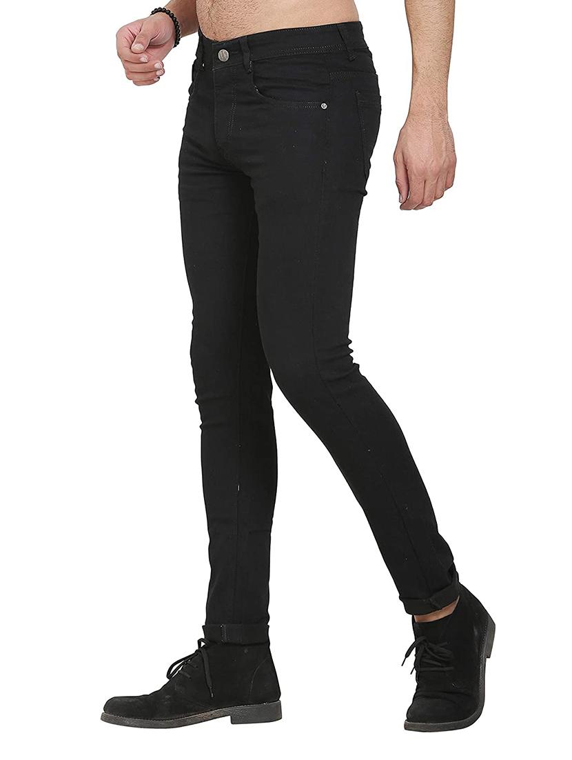 black plain denim jeans - 17955687 - Zoom Image - 2