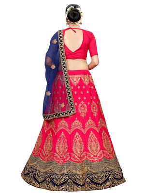 embroidered a-line lehenga - 17955831 - Standard Image - 3