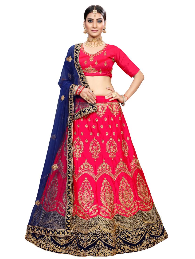 embroidered a-line lehenga - 17955831 - Zoom Image - 1