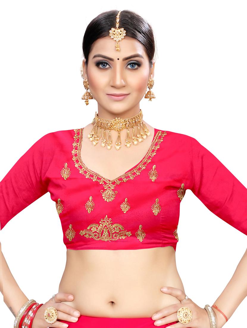 embroidered a-line lehenga - 17955831 - Zoom Image - 4