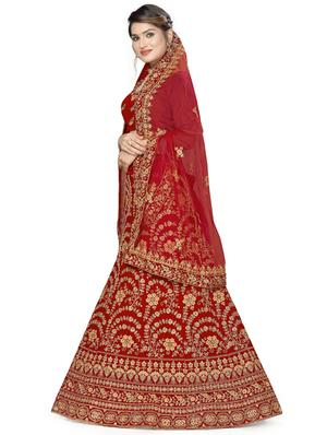 embroidered a-line lehenga - 17955855 - Standard Image - 2