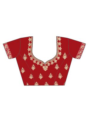 embroidered a-line lehenga - 17955855 - Standard Image - 4