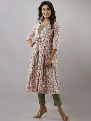floral kurta pant set - 17956031 - Standard Image - 2
