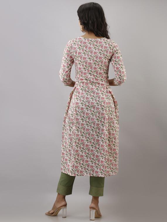 floral kurta pant set - 17956031 - Zoom Image - 3