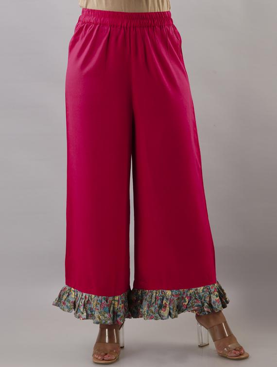 floral kurta palazzo set - 17956032 - Zoom Image - 4