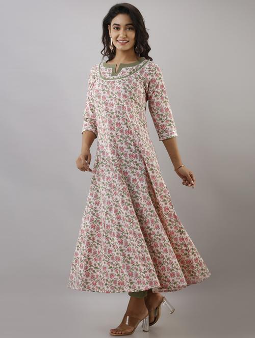 printed anarkali kurta - 17956039 - Standard Image - 1