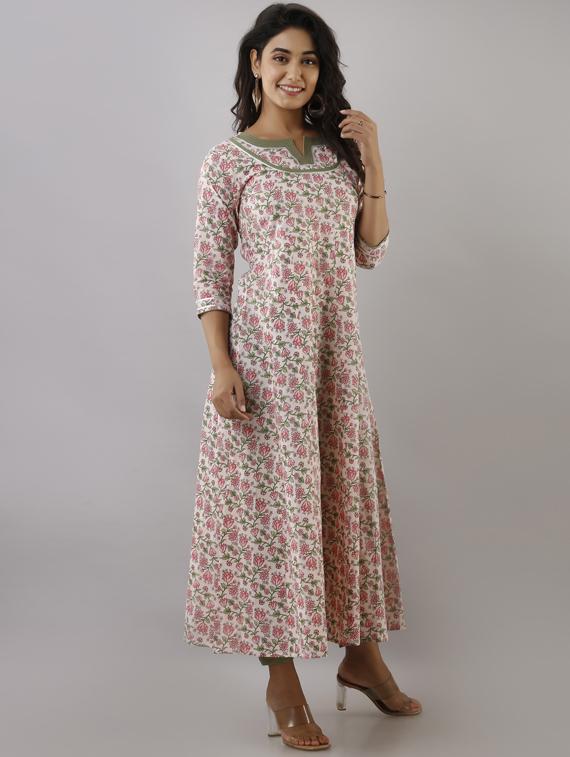 printed anarkali kurta - 17956039 - Zoom Image - 2