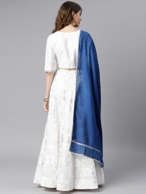 solid flared lehenga - 17956272 - Standard Image - 3