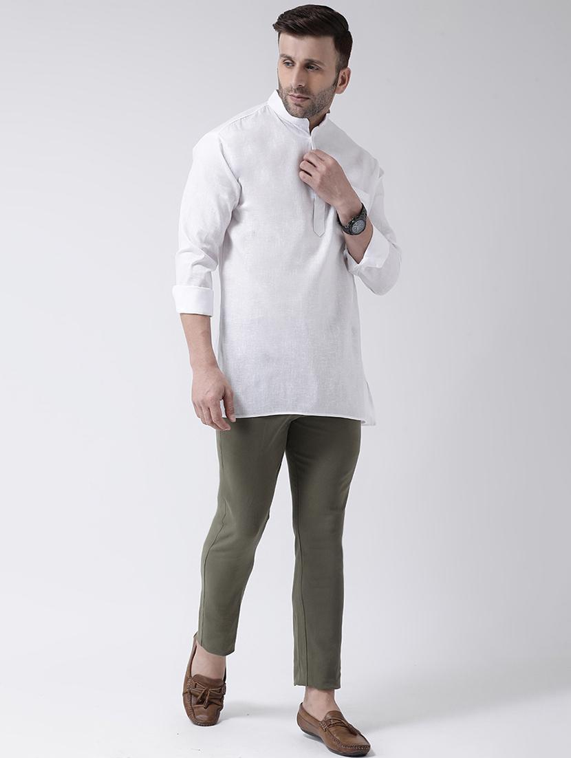 white solid short kurta - 17956374 - Zoom Image - 4