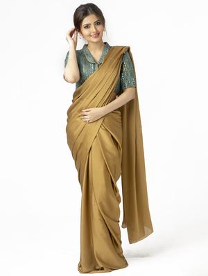 green crepe embroidered blouse - 17957719 - Standard Image - 4