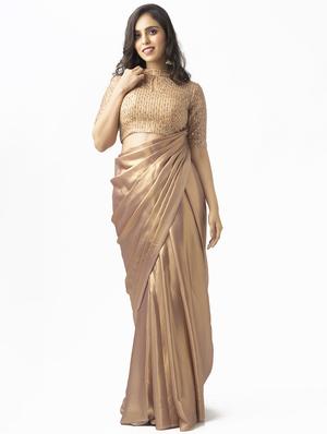gold net embroidered blouse - 17957720 - Standard Image - 3