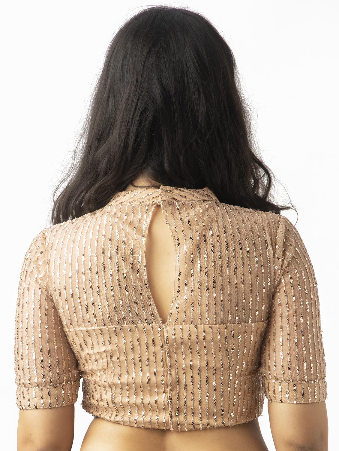 gold net embroidered blouse - 17957720 - Zoom Image - 2
