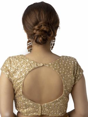 gold net embroidered blouse - 17957722 - Standard Image - 3