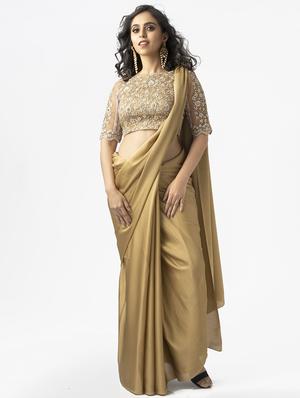 gold net embroidered blouse - 17957736 - Standard Image - 4
