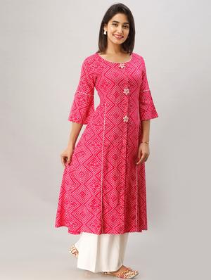 printed a-line kurta - 17957741 - Standard Image - 2