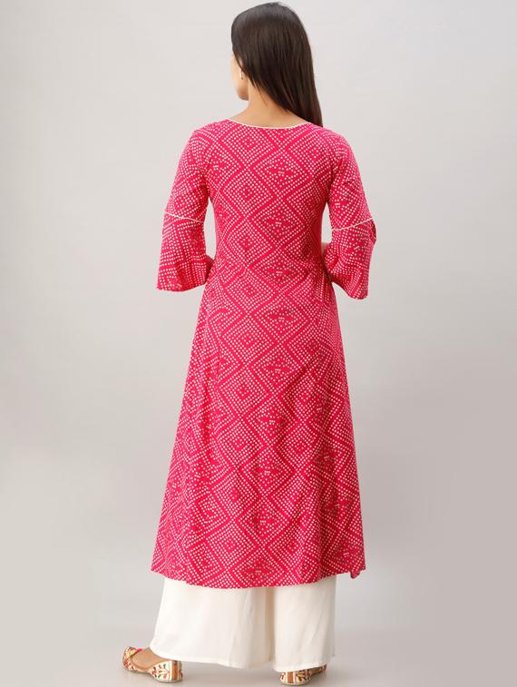printed a-line kurta - 17957741 - Zoom Image - 3
