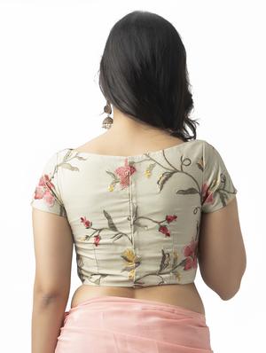 green embroidered blouse with face mask - 17957746 - Standard Image - 3