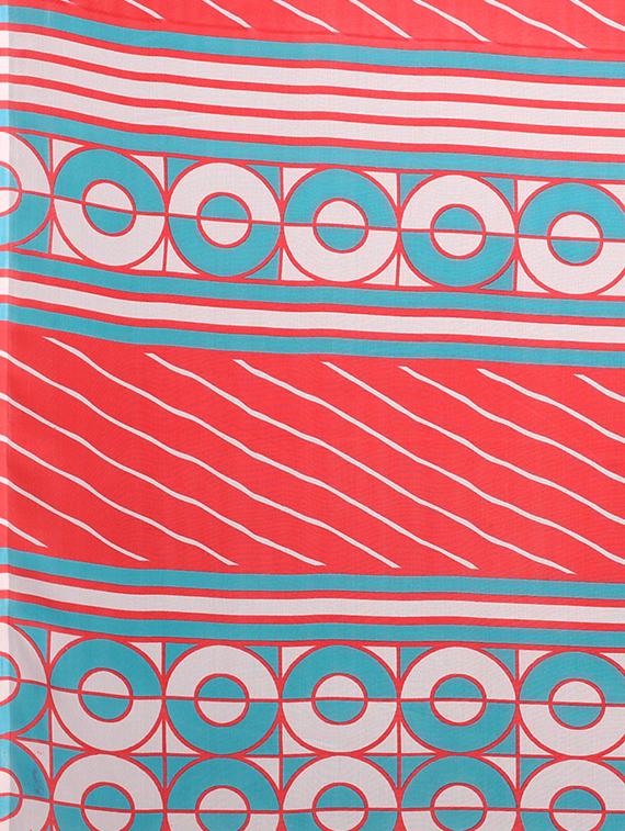 stripe printed saree with blouse - 17958267 - Zoom Image - 4