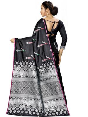 jacquard work woven saree with blouse - 17958742 - Standard Image - 2