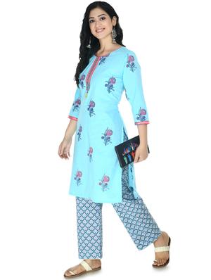 printed kurta palazzo set - 17959604 - Standard Image - 2