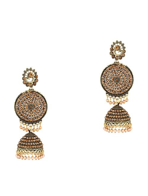 gold plated jhumka earring - 17959639 - Standard Image - 1