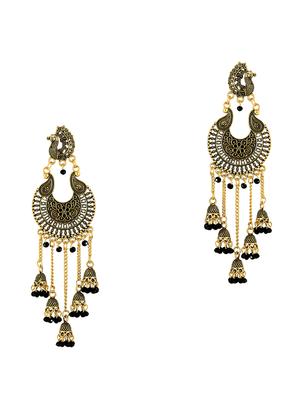 gold brass chandellier earring - 17959670 - Standard Image - 2
