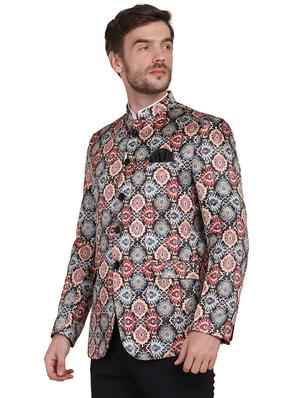 multi colored printed bandhgalas suit - 17960217 - Standard Image - 2