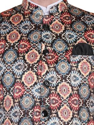 multi colored printed bandhgalas suit - 17960217 - Standard Image - 5