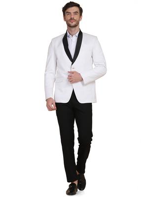 white solid tuxedo formal blazer - 17960227 - Standard Image - 4