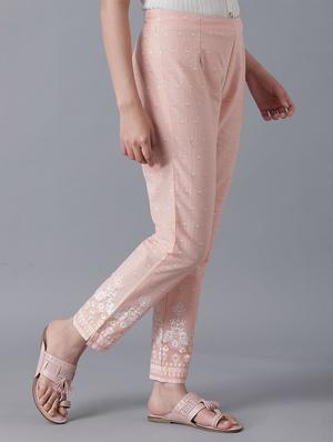 pink floral printed tapered pant - 17960334 - Standard Image - 3