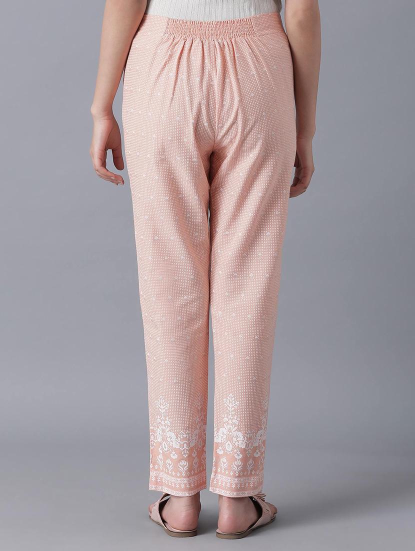 pink floral printed tapered pant - 17960334 - Zoom Image - 4