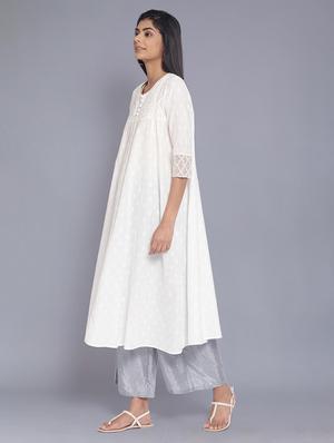solid flared kurta - 17960366 - Standard Image - 2